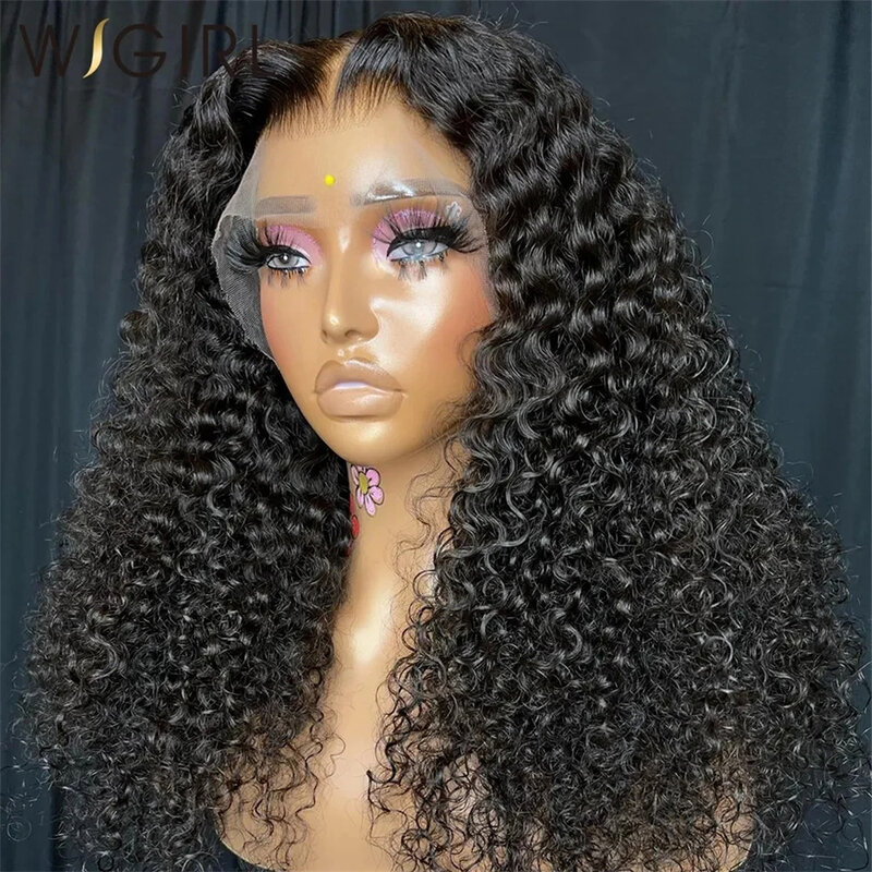 Perruque Bob Lace Front Wig Brésilienne Naturelle, Cheveux Courts Bouclés, 13x6, 13x4, Pre-Plucked, Deep Wave, pour Femme
