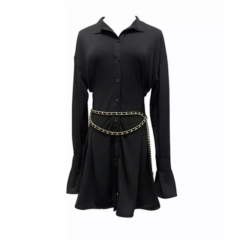 Robe chemise à manches longues pour femmes, robe de concours de danse latine féminine, cardigan noir, vêtements d'entraînement