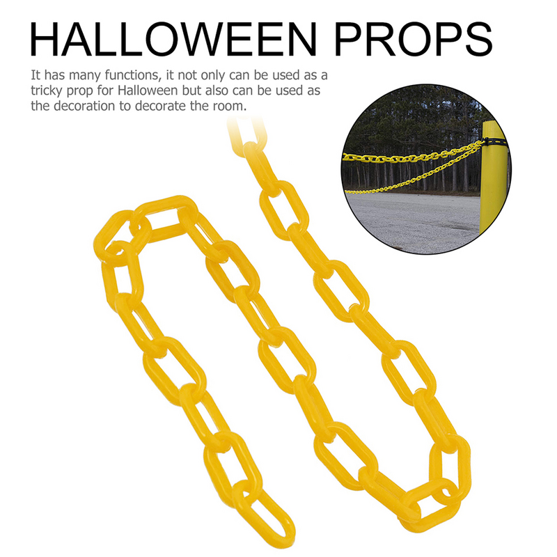 5/10 meter Caution Security Chain Yellow Crowd Control Chain Caution Security Chain Plastic Safety Barrier Chain Security PP