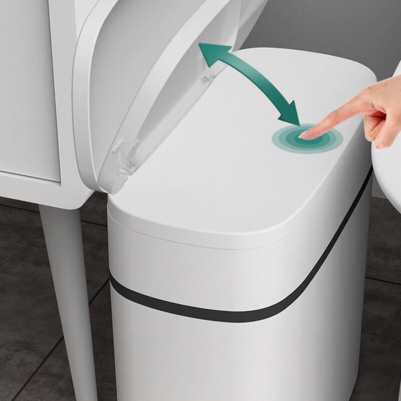 Bathroom Waste Bins Press-Type Trash Can Household Waterproof Dustbin Storage Box Kitchen Garbage Bins Paper Basket