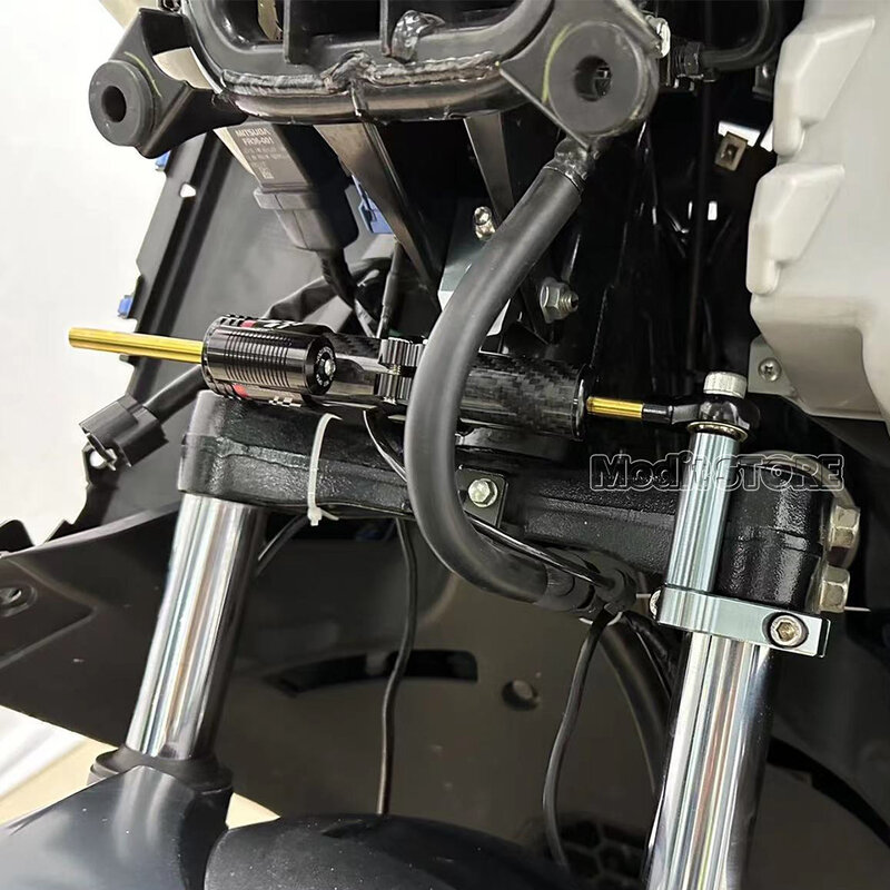 オートバイ用CNC調整可能ステアリングダンパー、完全な取り付けブラケット、ホンダ用スタビライザー350、nss350 2021-2023
