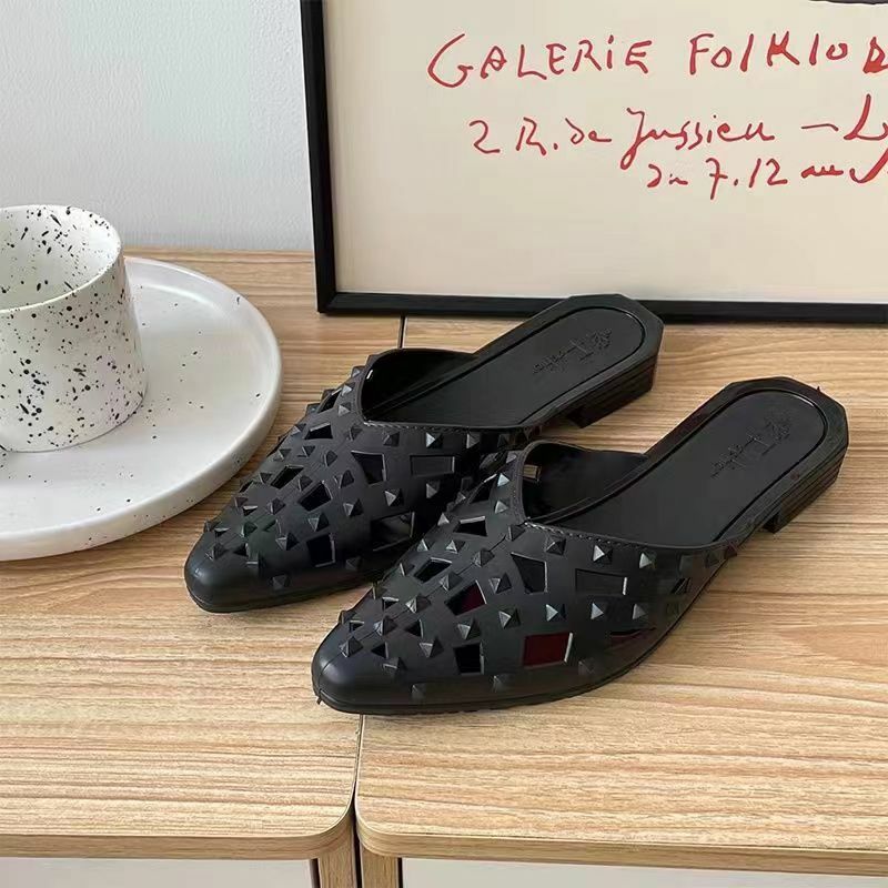 Le nuove donne estive Baotou scavano le pantofole con tacco basso spedizione gratuita suola morbida antiscivolo pantofole da casa traspiranti pantofola all'aperto