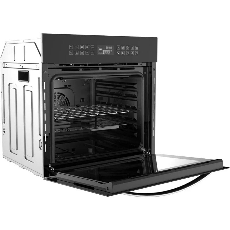 24" 10 Cooking Functions W/Rotisserie Electric LED Digital Display Touch Control Built-in Convection Single Wall Oven