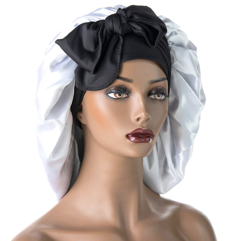 Satynowa, marszczona czapka Turban dla kobiet plisowana afrykańska chusta na głowę czepek Nigeria eleganckie nakrycia głowy 2023 nowy muzułmański Turbante Mujer