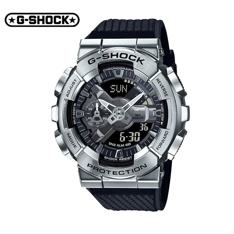 G-SHOCK GM 110 Watches for Men Quartz Small Steel Cannon Casual Sport Multifunctional Shock-proof Dual Display for Outdoor Watch