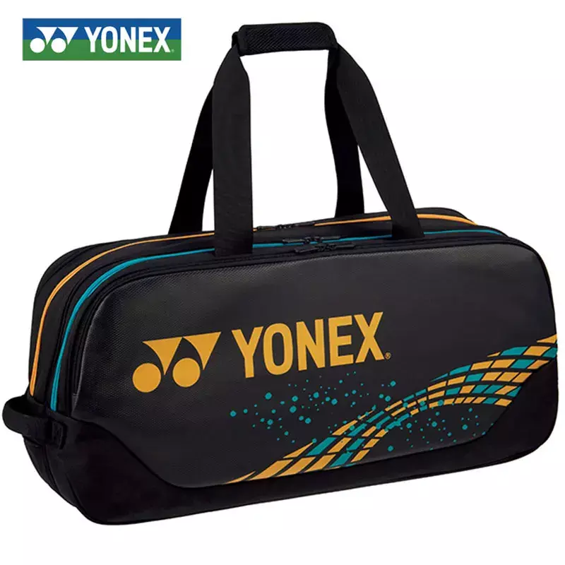 YONEX 남녀공용 대용량 배드민턴 테니스 가방, 배낭 사각형 가방, 6 팩, 대회 스트랩, 독립 신발 칸막이
