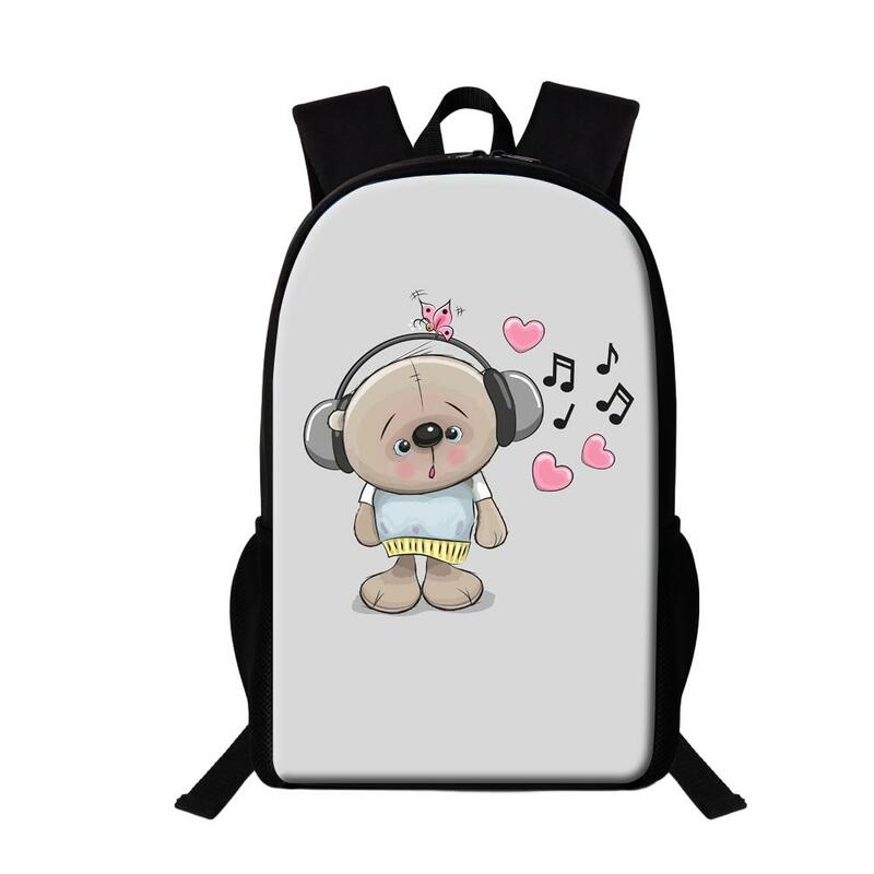 Lightweight Backpack For Primary Student Fox Printing Bookbag Children Cartoon School Bags Animal Owl Bear Pig Multifunction Bag