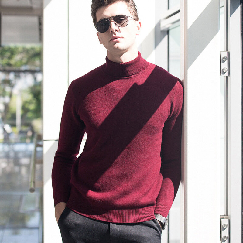 MRMT-suéter de cuello alto para hombre, Jersey ajustado para jóvenes, Tops de tendencia, mantiene el calor, 2024