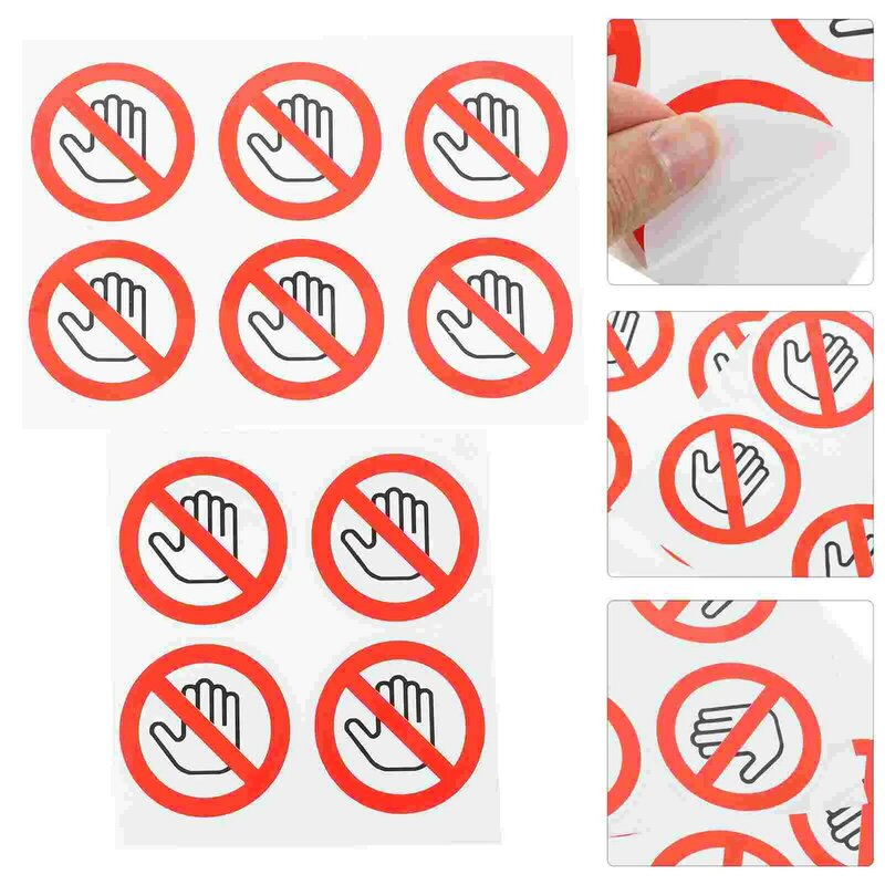 10 Pcs Safety Labels Do Not Touch Warning Stickers Infant Car Seat Security Sign