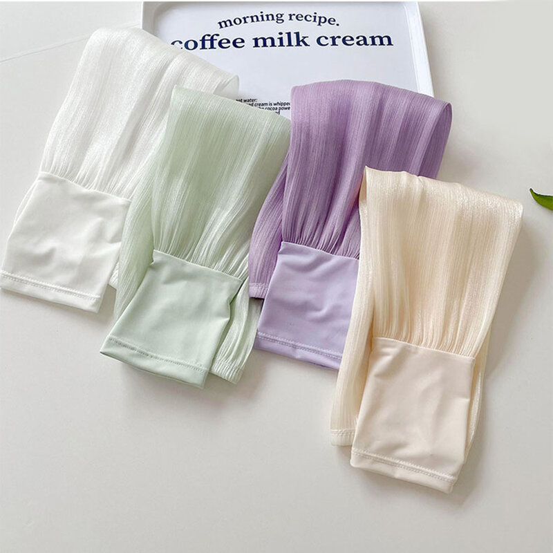 Loose Soft Breathable Ice Sleeves High Grade Ice Silk Sunscreen Sleeves Men Women's Anti-UV Arm Sleeve For Cycling Tennis Sports