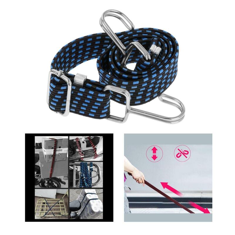 Corda elastica piatta corda elastica cinghia per bagagli corda con ganci cravatta in corda per bici