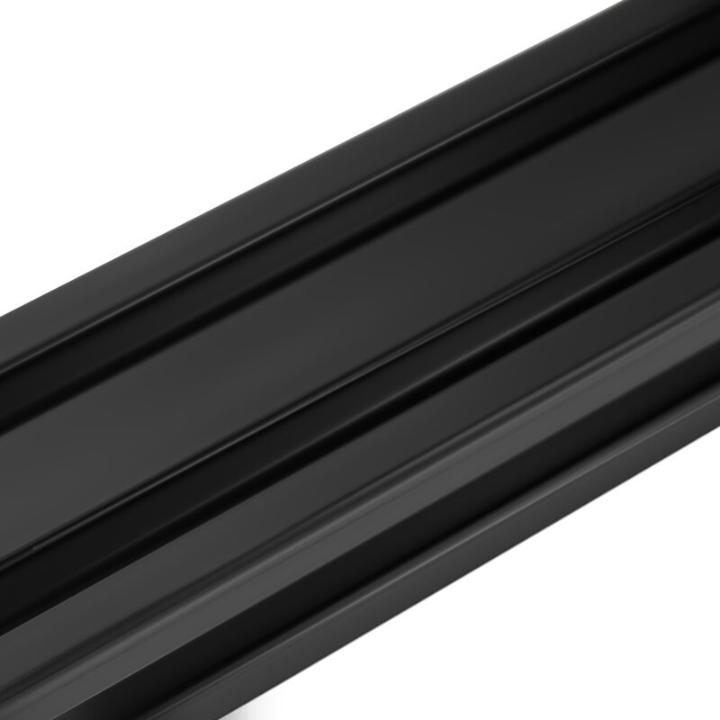 Customizable1PC สีดำ2040มาตรฐานยุโรป Anodized อลูมิเนียมโปรไฟล์ Extrusion 100-800มม.ความยาวเชิงเส้นสำหรับ CNC 3D เครื่องพิมพ์