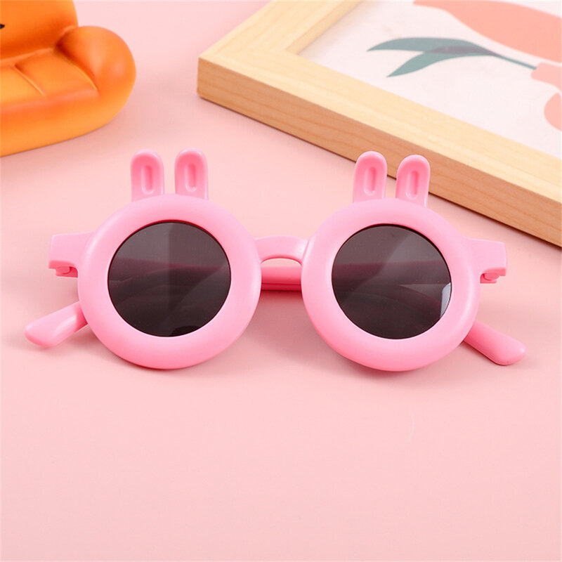 여름 어린이 귀여운 토끼 선글라스, 아크릴 토끼 귀, 야외 자외선 차단 선글라스, 아기 소녀, 소년, UV400 안경