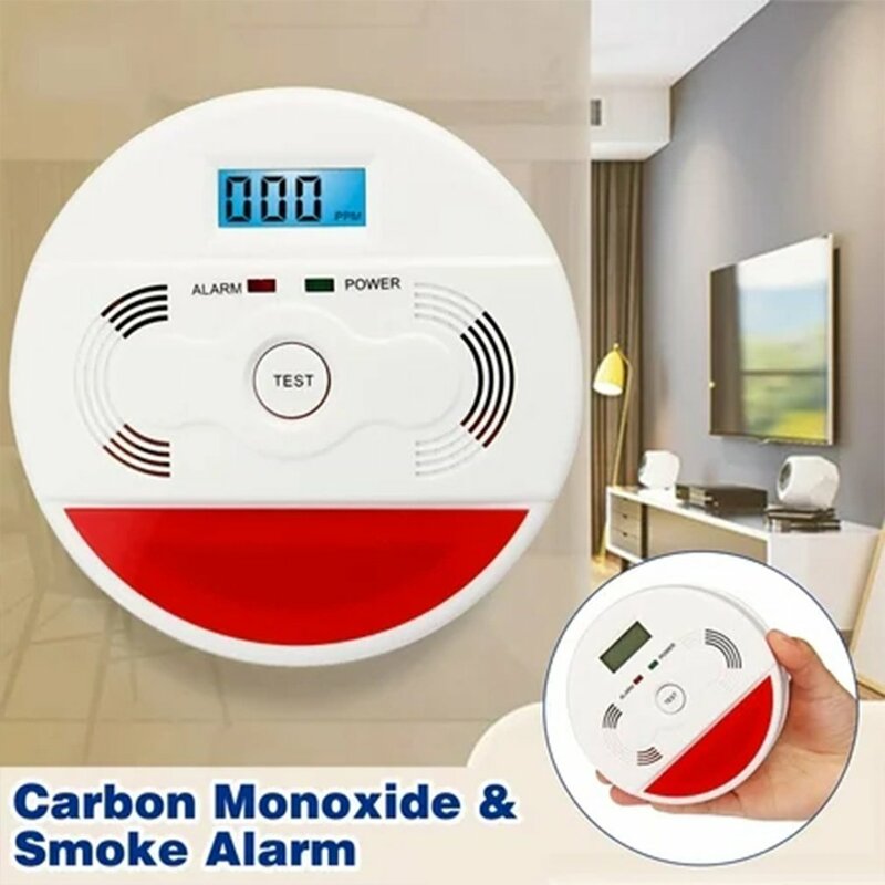 Détecteur de fumée intelligent avec capteur de CO, alarme incendie, détecteur de monoxyde de carbone, protection incendie WiFi, sécurité à domicile