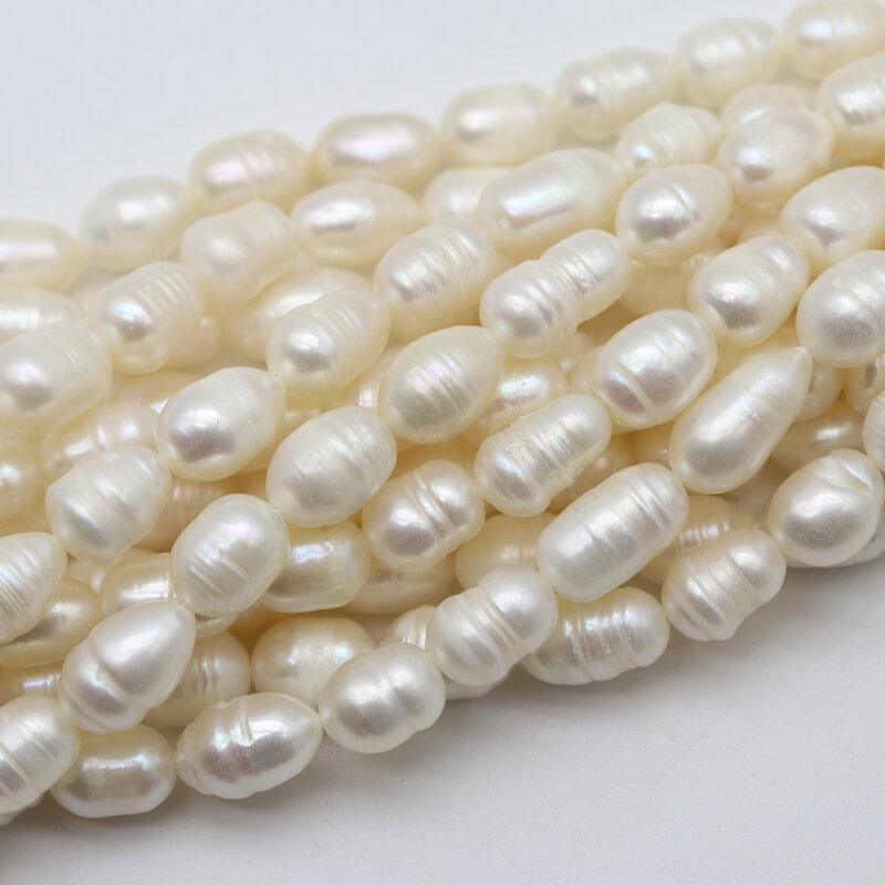 Perle d'acqua dolce da 2-12mm perline di alta qualità perline allentate a forma di riso irregolari per la creazione di gioielli collane fai da te fatte a mano