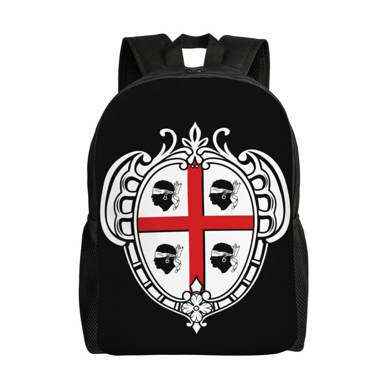 Рюкзаки на заказ с изображением флага Сардинии для мальчиков и девочек, школьные дорожные сумки для колледжа Сардинии, подходит для 15-дюймовых ноутбуков