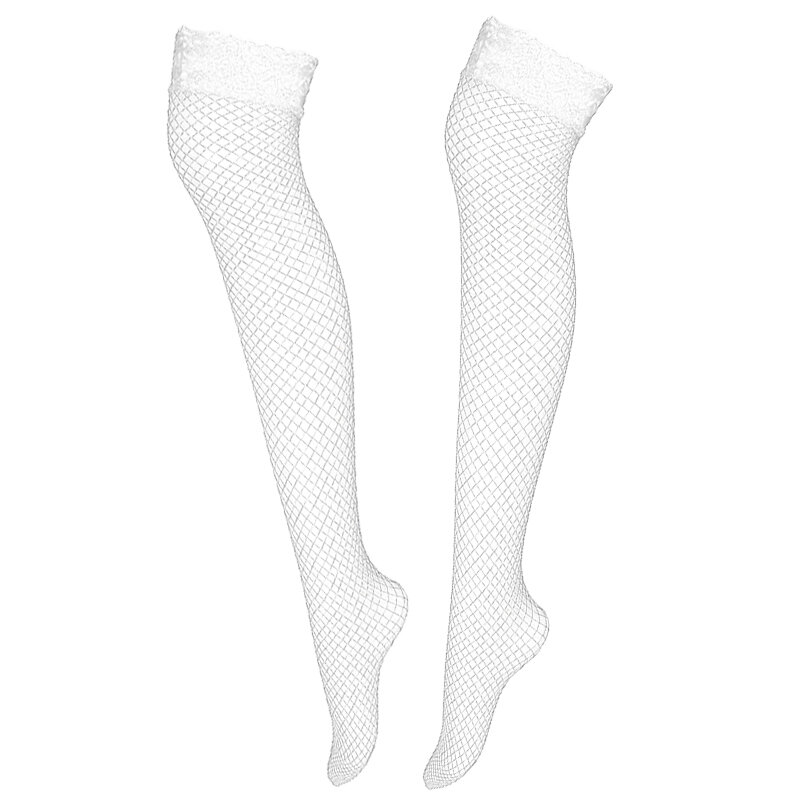 Sexy Fishnet Stockings Women Summer Thin Transparent Mesh Thigh High Stockings Elasticity Over Knee Nylon Stocking 6 Color