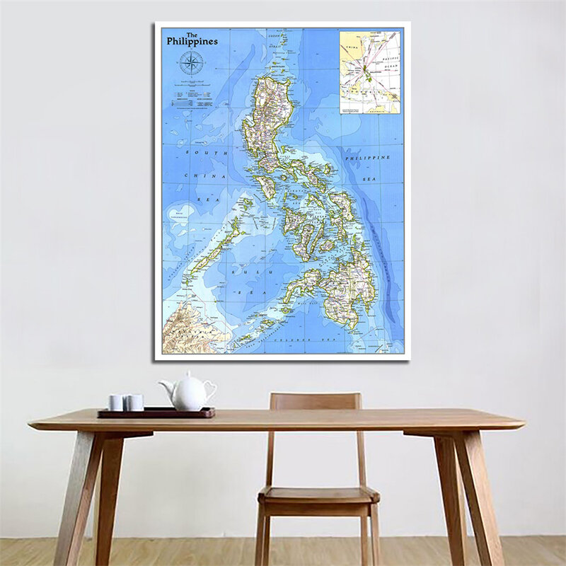 60x42cm Size Partial Political Map of Southeast Asia Foldable Frameless Philippines 1986 Map Country Map Travel Wall Decoration