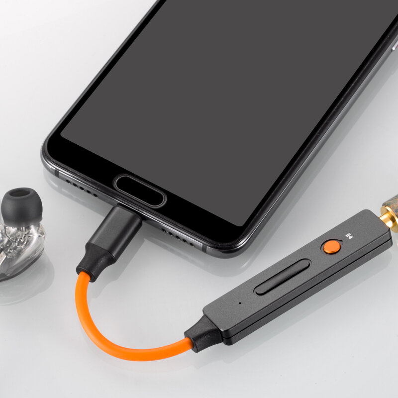 Kabel Decoding USB ponsel tipe-c Amplifier Headphone DAC portabel Digital DSD256 Tautan baru mendukung 32Bit/384khz