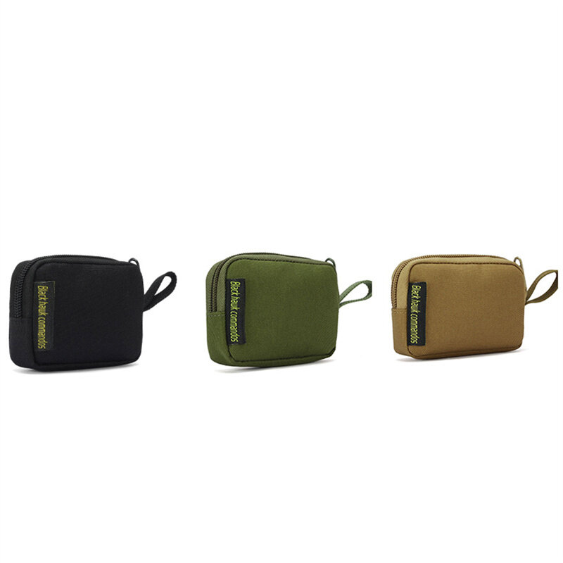 Mini portafoglio tattico borsa per carte piccola tasca portachiavi borsa per soldi da uomo impermeabile