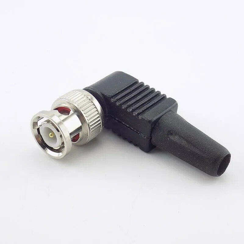 10 Stuks Bnc Male Connector 90 Graden Adapter Voor Twist-On Coax RG59 Kabel Voor Cctv Video Audio Diy beveiligingssysteem H10