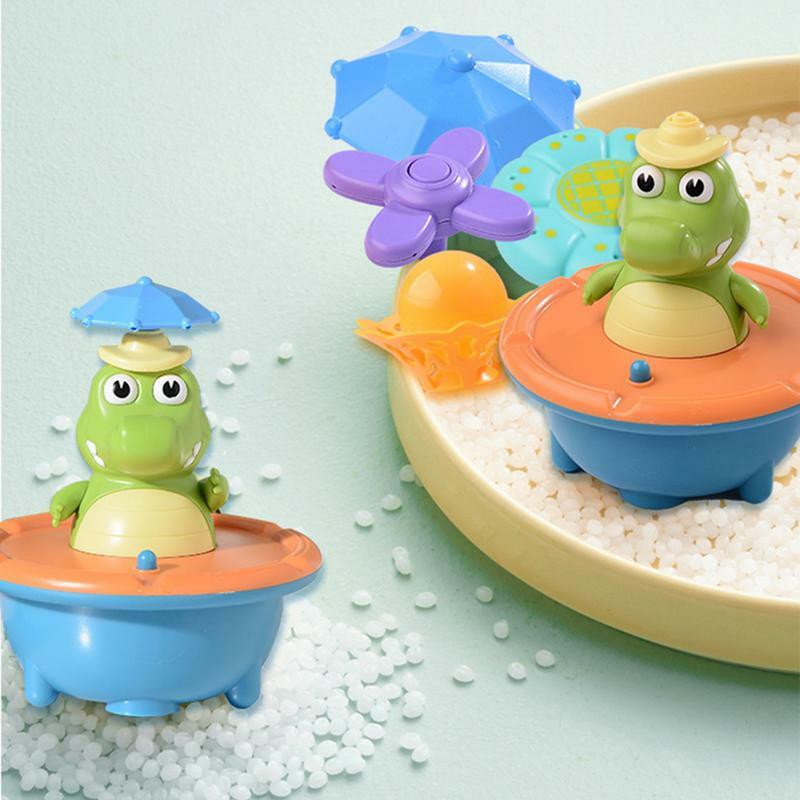 Children Bath Water Spray Toy Cute Crocodile Sprinkler Rotating Floating Swimming Pool Bathing Bathroom Bathtub Toys For Baby