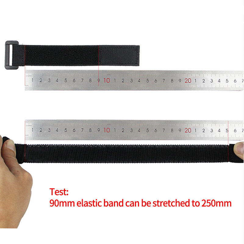 2/5 pz personalizzabile elastico fibbia inversa Nylon fascia elastica magica gancio anello fascette gancio cinghie nastro di fissaggio appiccicoso