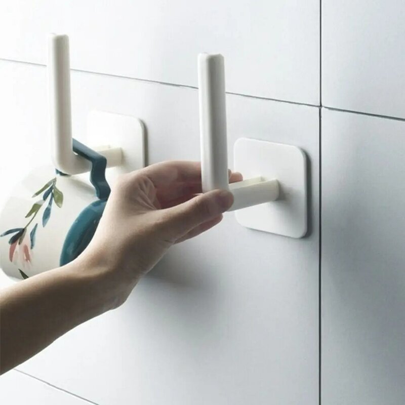 Uchwyt na papier toaletowy bez otworów stojak na tkaninę półka do zawieszenia ściany uchwyty do okien przechowywania papier toaletowy łazienkowy w kuchni PP plastik