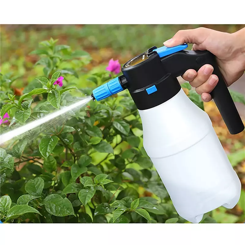 1.5L Electric Foam Sprayer Car Wash Pressurized Foam Watering Can Handheld USB Rechargeable Foaming Pump Sprayer For Car Garden
