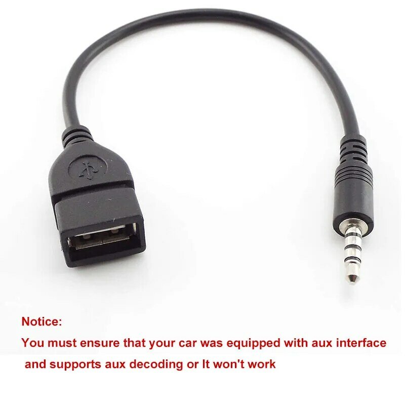 Adaptador de Cable de Audio para auriculares, convertidor macho de 3,5mm a USb hembra, para mp3, 4, teléfono, pc, q, 3,5