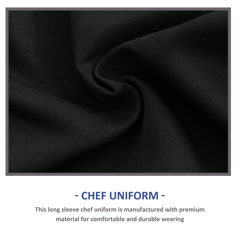 Sleeve Unisex Chef Tops Catering Shirt for WoShort Sleeve Shirts Hotel Restaurant (Black/White)