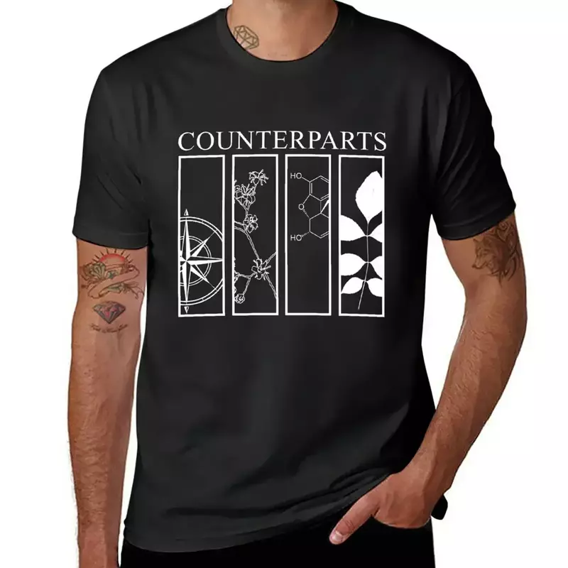 Counterparts T-shirt para homens, camisetas grandes, roupas para o verão, projete sua própria, grande e alta