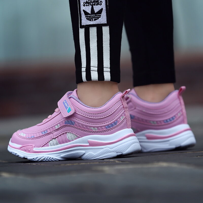 Zapatillas deportivas informales para niñas, Tenis infantiles de malla transpirable, color rosa, de 2 a 8 años