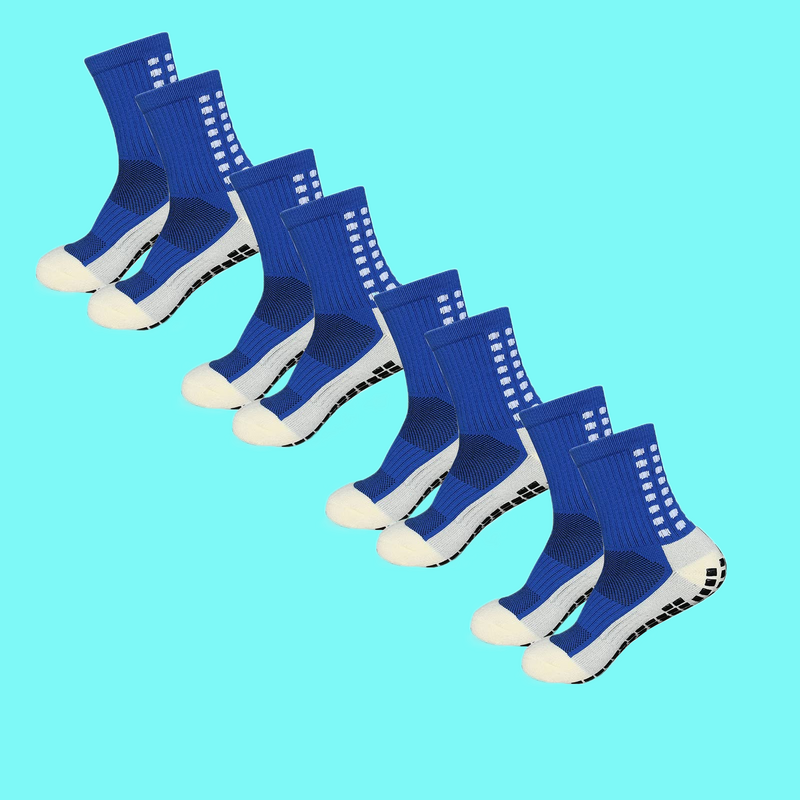 4 Pair High Quality Men's Soccer Socks Anti Slip Grip Pads Sweat Absorption Athlatic Socks Breathable Soft Sports Grip Socks