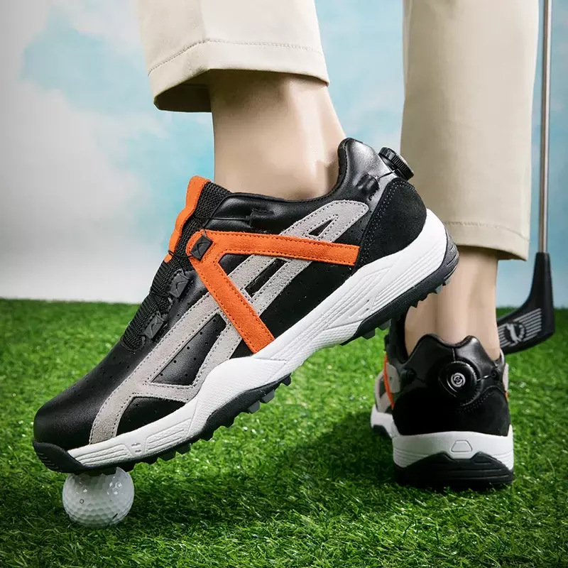 Sepatu Golf pria, sneaker latihan Golf nyaman berjalan