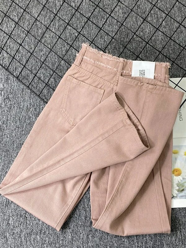Pantalones vaqueros de cintura alta para mujer, ropa de calle Vintage de los años 90 y 2000, holgados, rectos, Harajuku, coreanos, 2023
