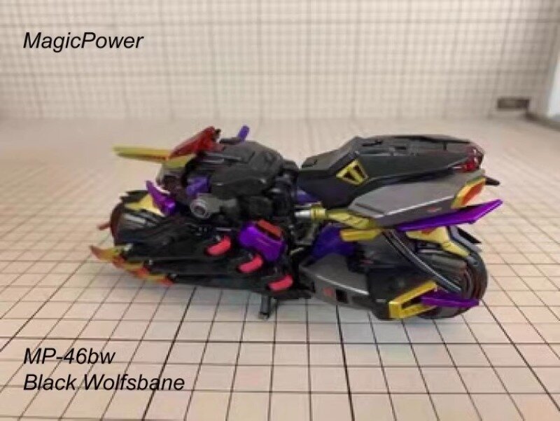 MagicPower Transformação Robot Action Figure Toy, Aranha venenosa, Black Wolfstish, KO PE, Três-transformação, MP46BW, MP-46BW