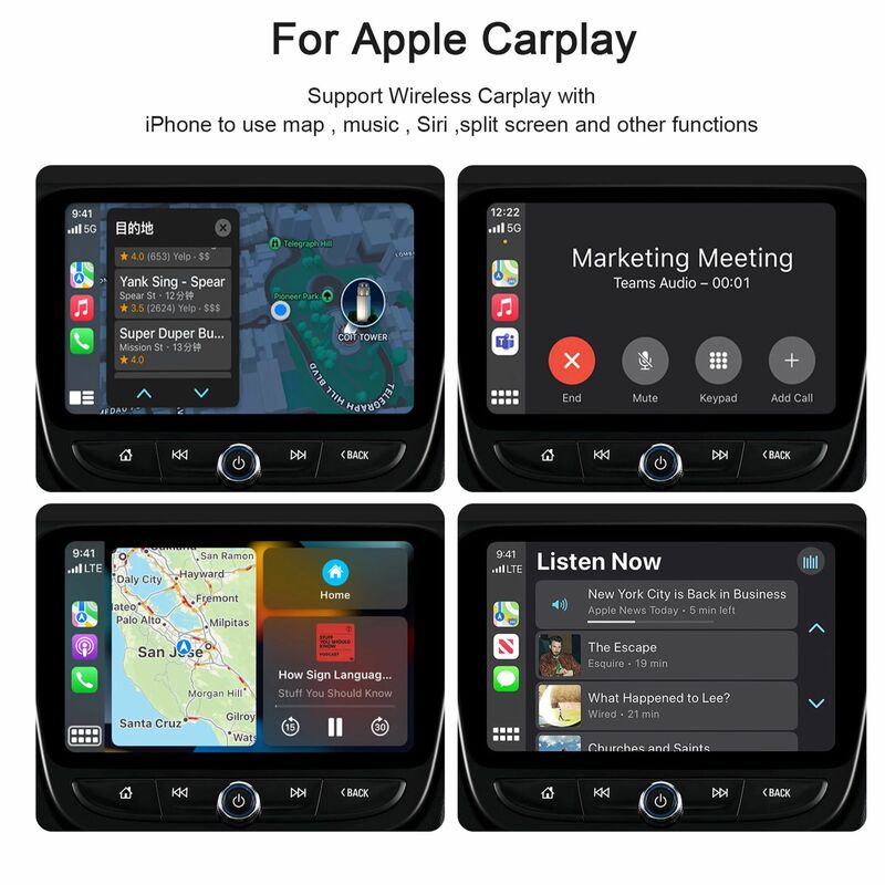 สำหรับ iOS อะแดปเตอร์ CarPlay แบบมีสายไปยัง CarPlay dongle แบบเสียบและเล่นการเชื่อมต่อ USB รถยนต์อัตโนมัติ