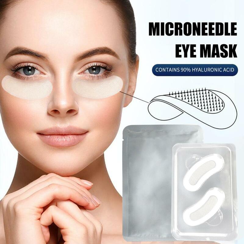 Microneedle maska na oczy kwas hialuronowy maseczka do płatki pod oczy mikroigle przeciw starzeniu się zmarszczek ciemne koła nawilżająca do pielęgnacji skóry