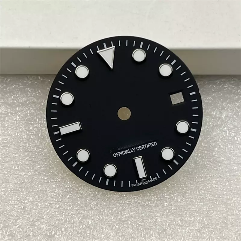 Esfera de reloj de 29mm para hombre, esfera luminosa azul y verde, accesorios de repuesto para 3186/3804/2813/2836, esfera R de movimiento