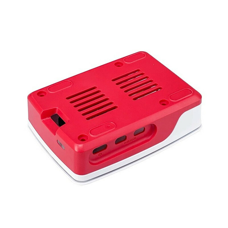Estojo de substituição vermelho e branco com ventoinha, Refrigerador RPI, Kits de Conchas, Raspberry Pi 5 Acessórios