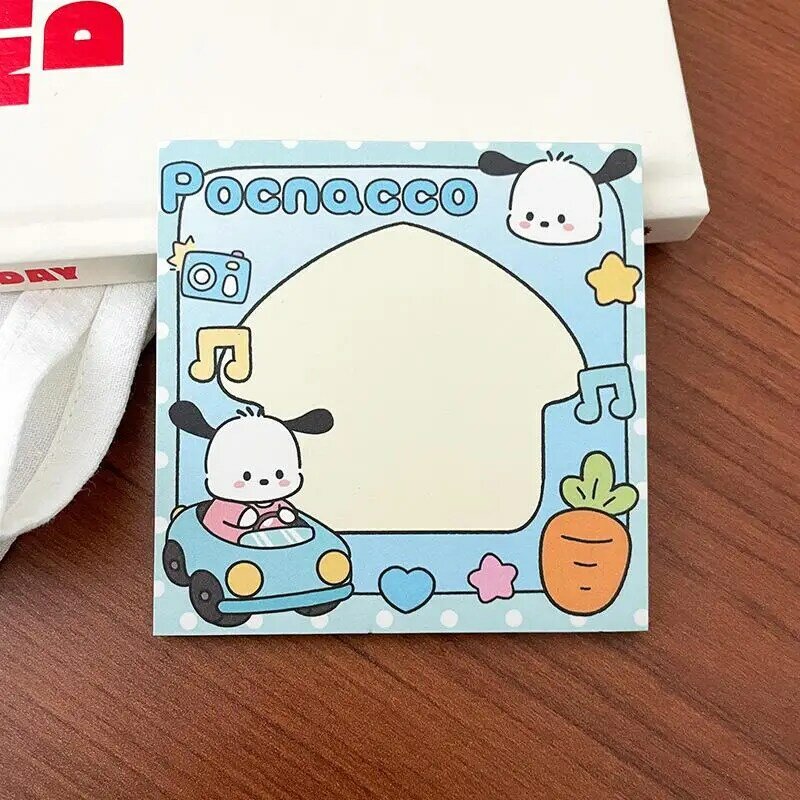 Sanrio karteczki do notowania Kawaii Kuromi Mymelody Pochacco Cinnamoroll książka z wiadomościami studenckimi kreskówka słodkie przenośny notatnik