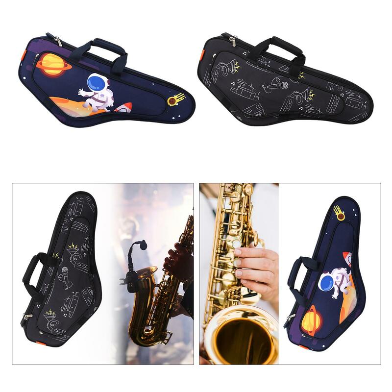 Saxophone Bag with Exterior Pocket Alto Saxophone Backpack for E Flat Musical Instruments Alto Saxophone Saxphone Supplies