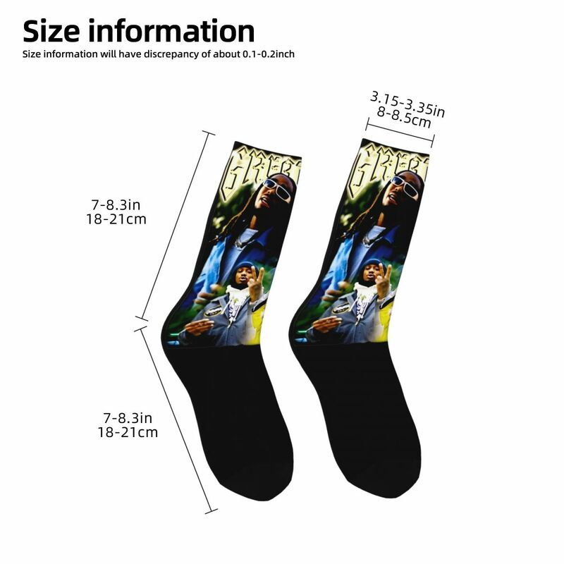 Винтажные дизайнерские всесезонные носки Quavo с короткими штанинами, женские нескользящие носки с принтом