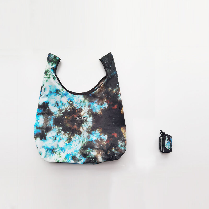 Polybye nylon foldable reusable Shopping bag  small pouch Tote bag Grocery light premium solid color nanobag mini