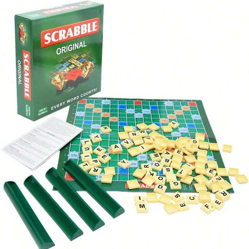 Jeu de société de Scrabble anglais, jeu explorez ecs de l'alphabet, puzzle pour 2 à 4 joueurs, 1 pièce
