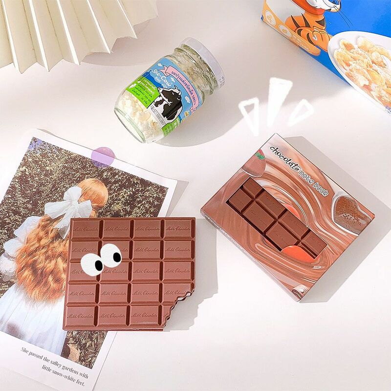 Creative Writing Pads Office School Supplies Massage Note Chocolate Memo Pads Biscuit Notebooks Mini Notebook Blank Notepad