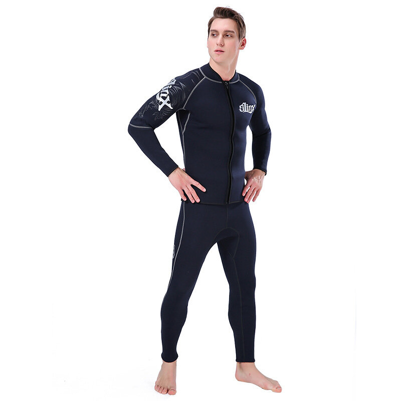 Slinx Professional 3MM Neoprene ดำน้ำกางเกงแจ็คเก็ตผู้ชายผู้หญิงฤดูหนาวว่ายน้ำแล่นเรือใบ Surfing Wetsuit ชุด