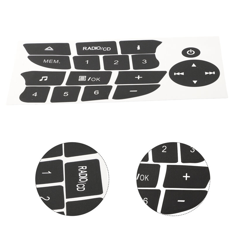 Practical Quality Durable Button Sticker Button Sticker 1 Pc For Clio 2009-2011 For Megane 2009-2011 Radio