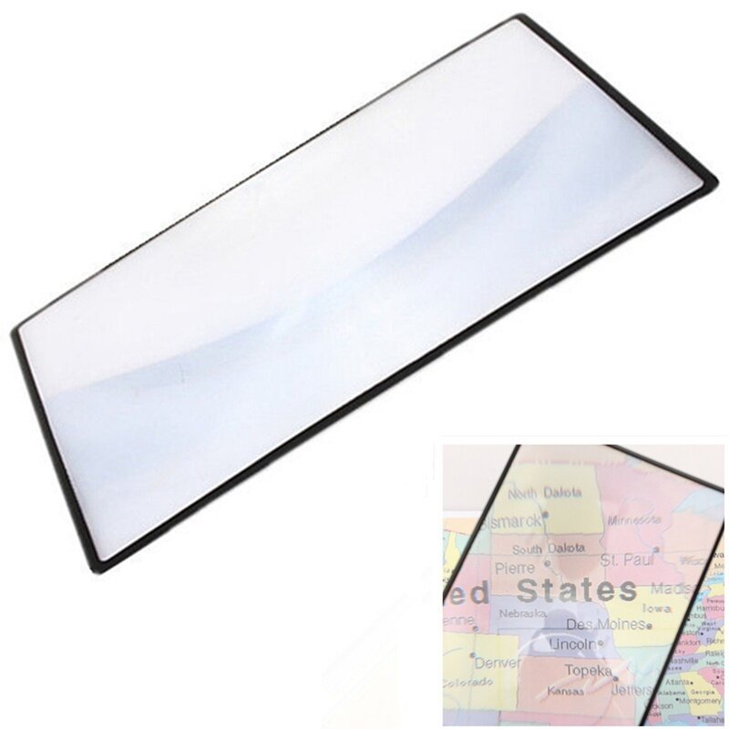 A5 Magnifying Reading Glass Lens Plate PVC Magnifying Glass Plate 180X120mm Book Page Bookmark Reading Tool канцелярия
